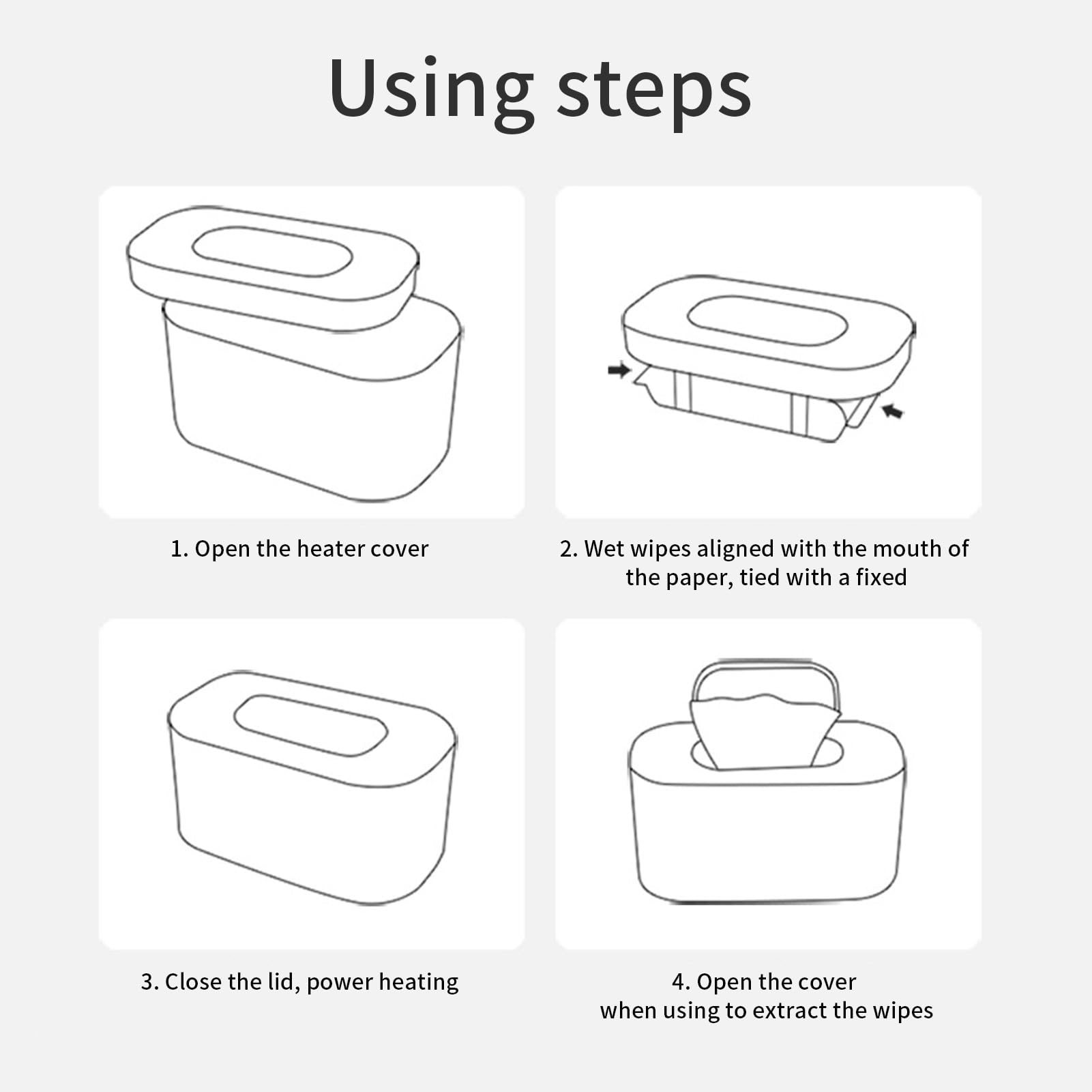 Lingettes Chauffantes Bébé, Boîte Portable Grande Capacité Thermostatique, Distributeur pour Maison, Vert