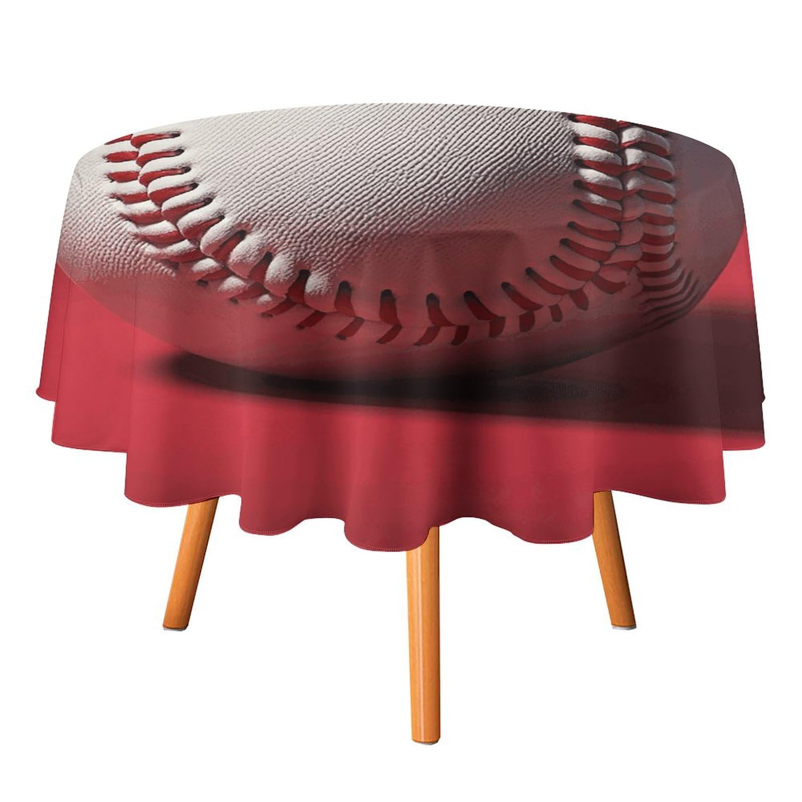 Nappe de baseball ronde lavable imprimée 177 cm pour table extérieure