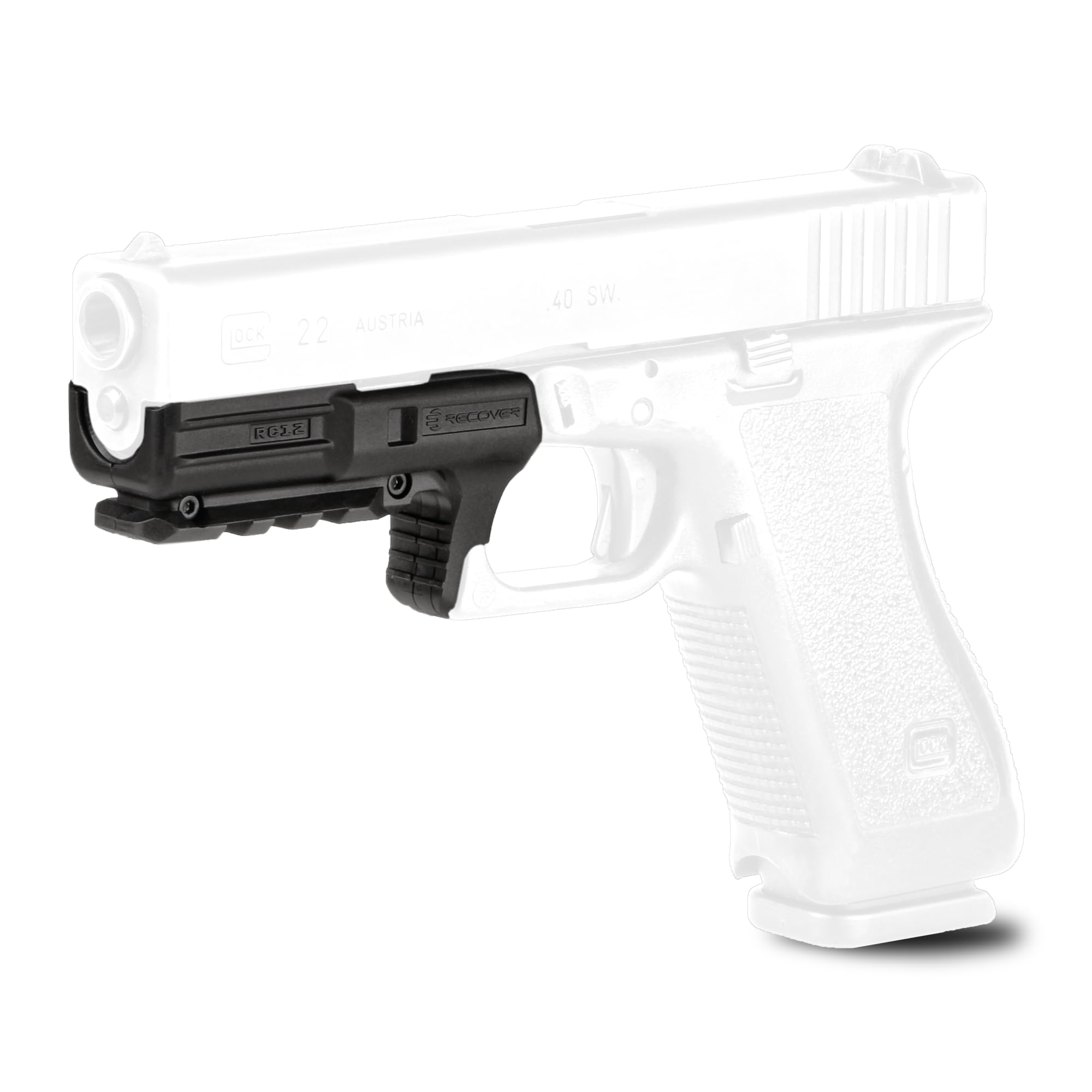 Recover Tactical Picatinny Rail for Glock, Glock MOS, S&W Shield 9mm, SW40, Sig P365 (Must Select Your Model Below), Easy Install, No Mods Required