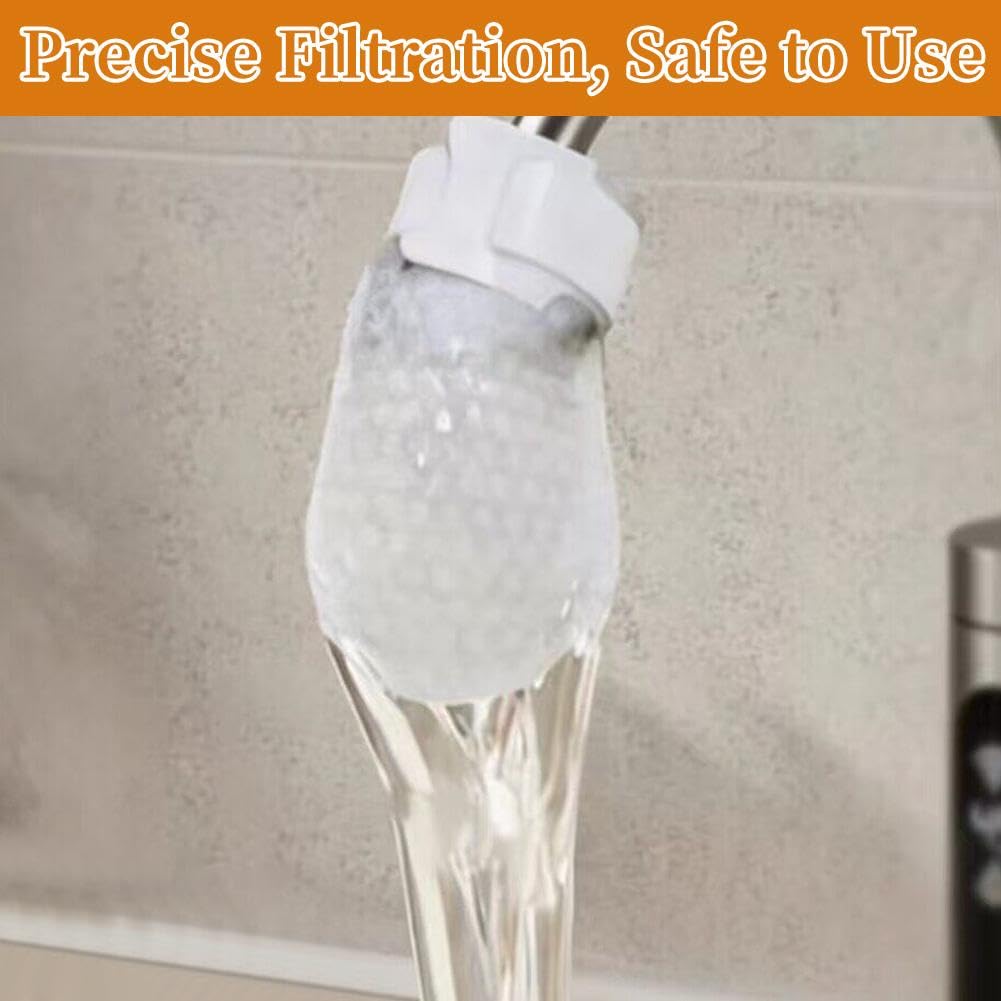 100 Stück Wasserhahn-Filter-Baumwollbeutel, Universal-Ersatz-Baumwollfilterbeutel für Küchenspüle und Badezimmerarmaturen, Küchenarmaturen, Wasserfilterbeutel blockiert effektiv alle Skalen, Sand