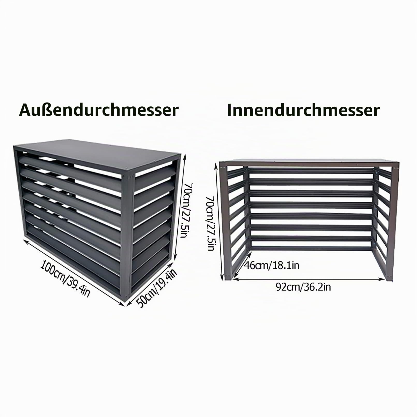 Abdeckung für Klimaanlagen für den Außenbereich, Aluminium, wetterfest, schützt Ihre Klimaanlage, universelle Passform, Weiß