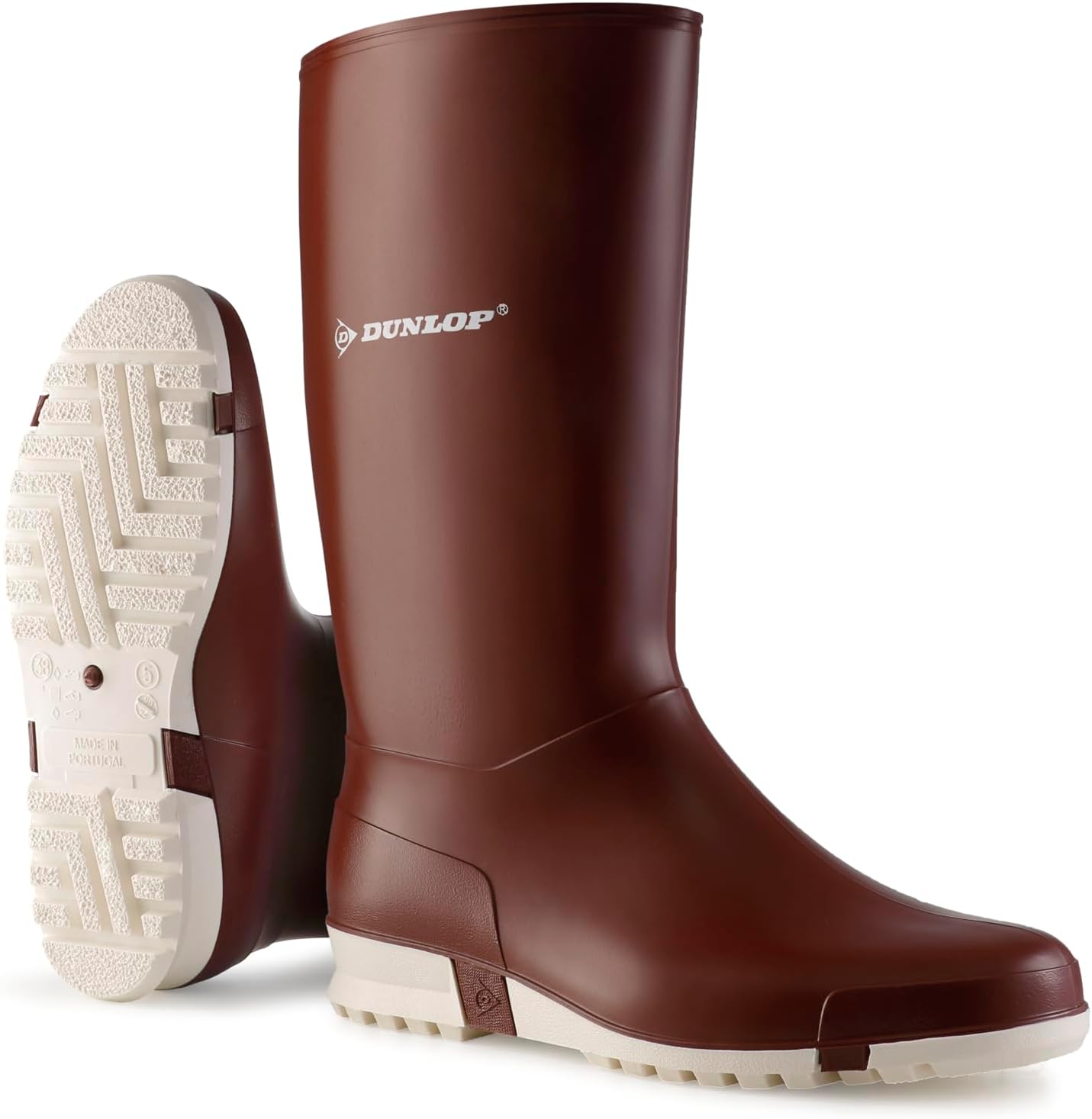 DUNLOP Sport - Rain boots for Women & Girls - Waterproof rubber boots made from PVC - Fashionable Garden boots - Durable & Lightweight - Burgundy/White - Size 2