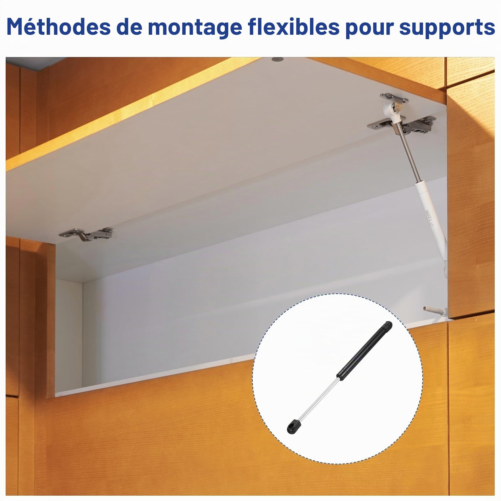 sourcing map Lot de 2 vérins à gaz de 33 cm, 9,1 kg/89N, ressort de levage pour porte de camion, porte d'armoire de camping-car, fenêtre de bateau, couvercle de boîte à outils, armoire de rangement
