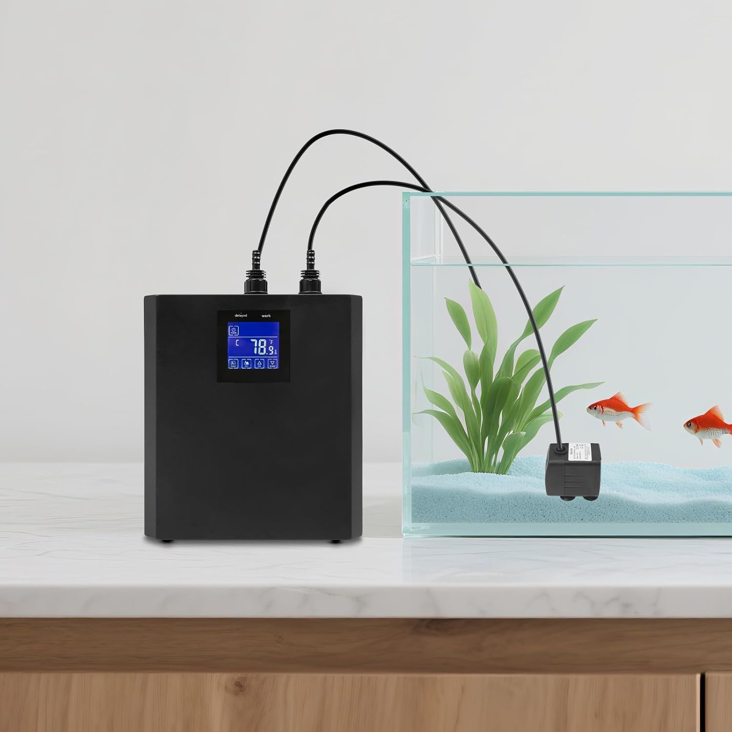 Quiet Aquarium Chiller 79Gal 1/3 HP Water Cooler Chiller for Fish Tank & Hydroponics System, Cold Plunge Cooler with Compressor Cooling Machine Saltwater Freshwater Coral Reef Crystal Shrimp