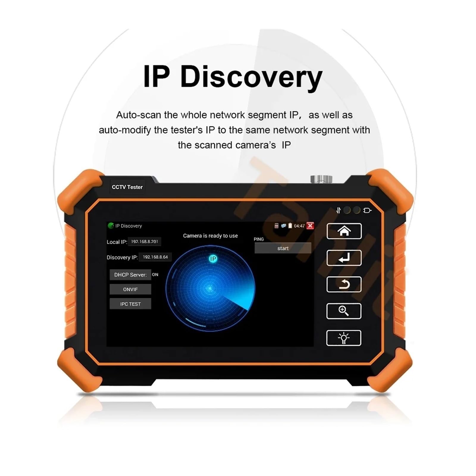 tester di rete, Tester Portatile For Telecamere IP CCTV 8K 8MP AHD CVI TVI Analogico For Cavi WIFI UTP - Perfetto For Installazioni(IPC-1900C Plus)