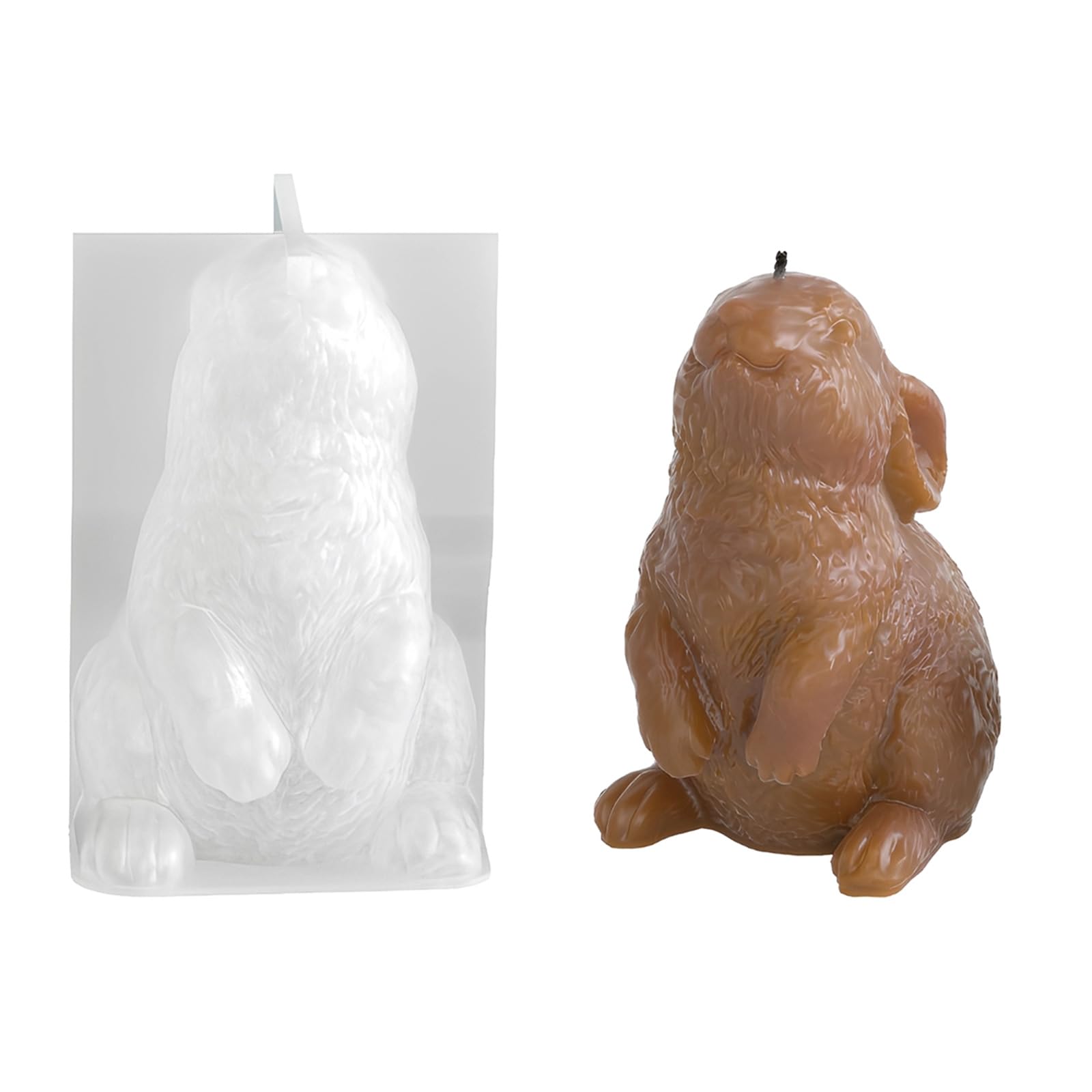 Zeiwohndc A Reusabled Silicone Rabbits Mold Heat Resistance For Soap Chocolate Crafting Easter Themed Scented Making Silicone