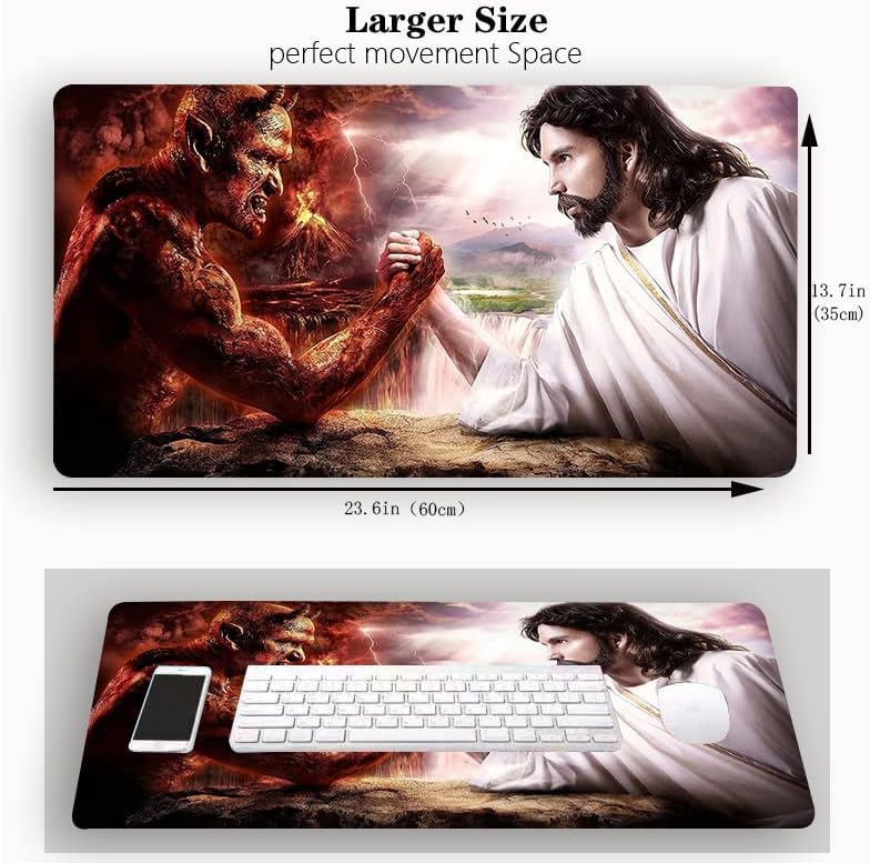 Miniatura 2 de MTG - Tapete de juego de 24 x 14 pulgadas para MTG DTCG CCG RPG, tarjeta de intercambio entintada, tapete de juego de batalla de superficie de goma