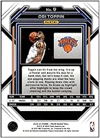 Vista 2 de OBI TOPPIN 2022-23 Panini Prizm #9 NM+-MT+ NBA Basketball Knicks