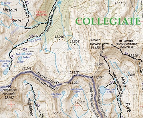 Outdoor Trail Maps Aspen Area Hiking Map Pack: Maroon Bells-Snowmass, Hunter-Fryingpan, Mt Massive, Collegiate Peaks #TOP4