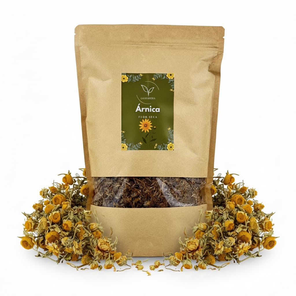 Árnica (Arnica montana) getrocknet lose 1 kg – für Kräutertees, 100% natürlich, ohne Zusätze – La Herbera
