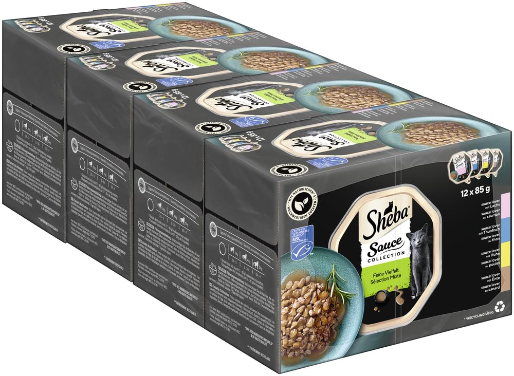 SHEBA Schale Multipack Sauce Collection Feine Vielfalt MSC 4x12x85g