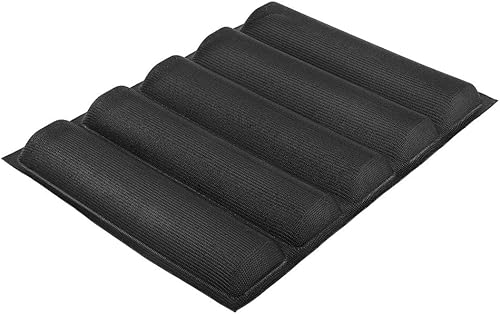 Miniatura 5 de Alfombrillas de silicona para baguette de silicona con forma oblonga, moldes para pan, bandeja para hornear francesa