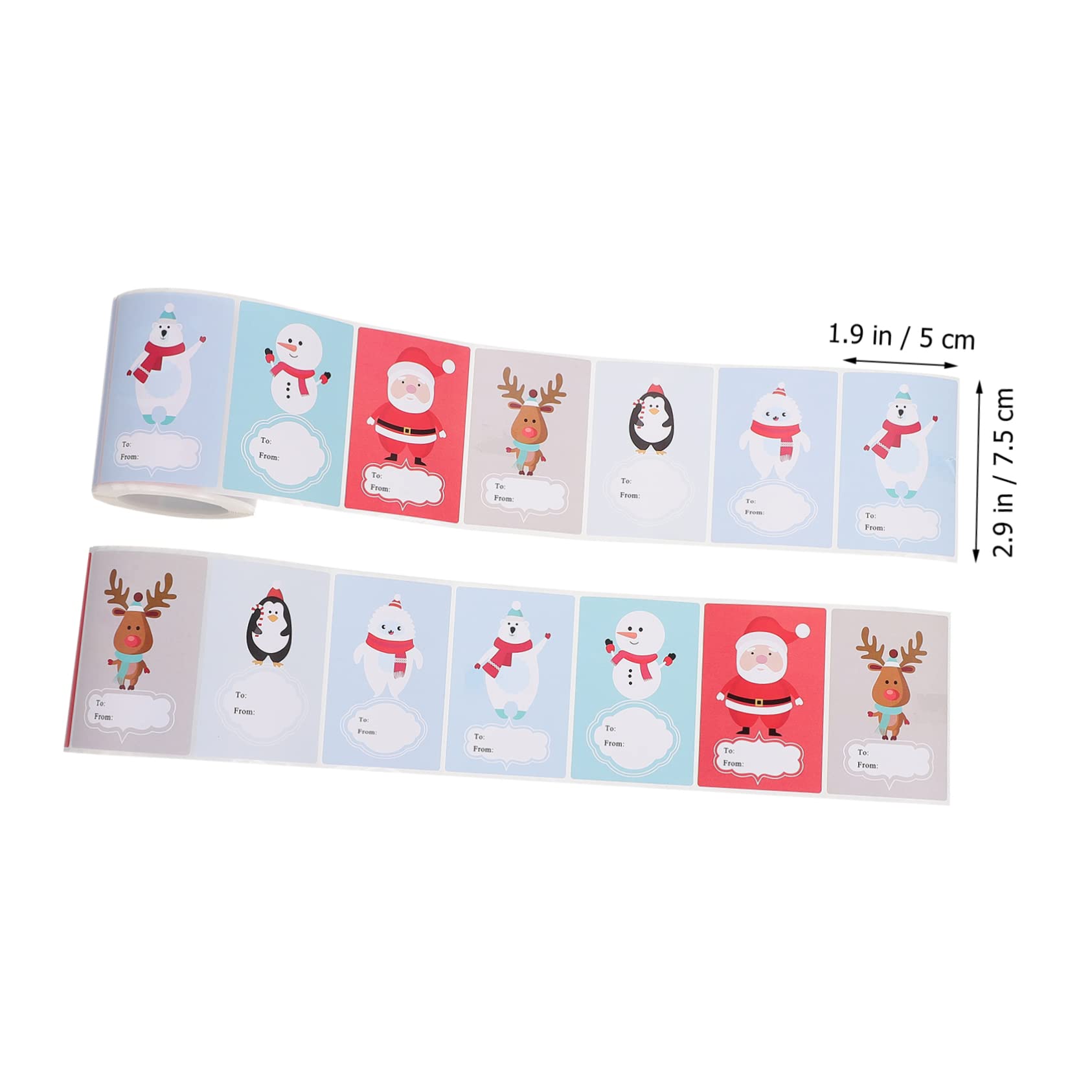 STOBOK 4 Rollen Etiketten Weihnachtsaufkleber Selbstklebende Aufkleber Weihnachtsaufkleber Weihnachtsmannaufkleber Weihnachtsversiegelungsaufkleber Aufkleber Weihnachtsetiketten