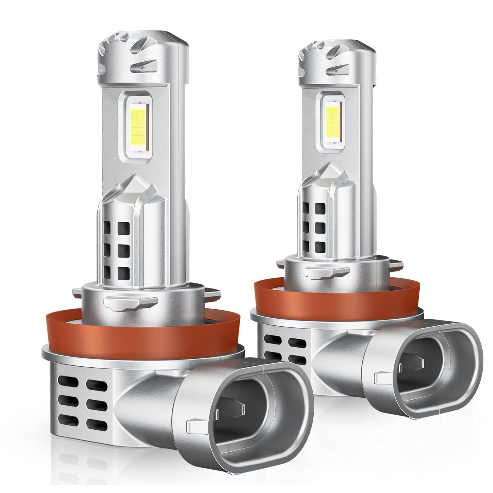 H11 LED Bulbs, 30000LM Super Brighter, 6500K Cool White H11 led Light Bulb with Cooling Fan, Plug-N-Play, Canbus Error Free, LED Fog Light Bulbs, Pack of 2