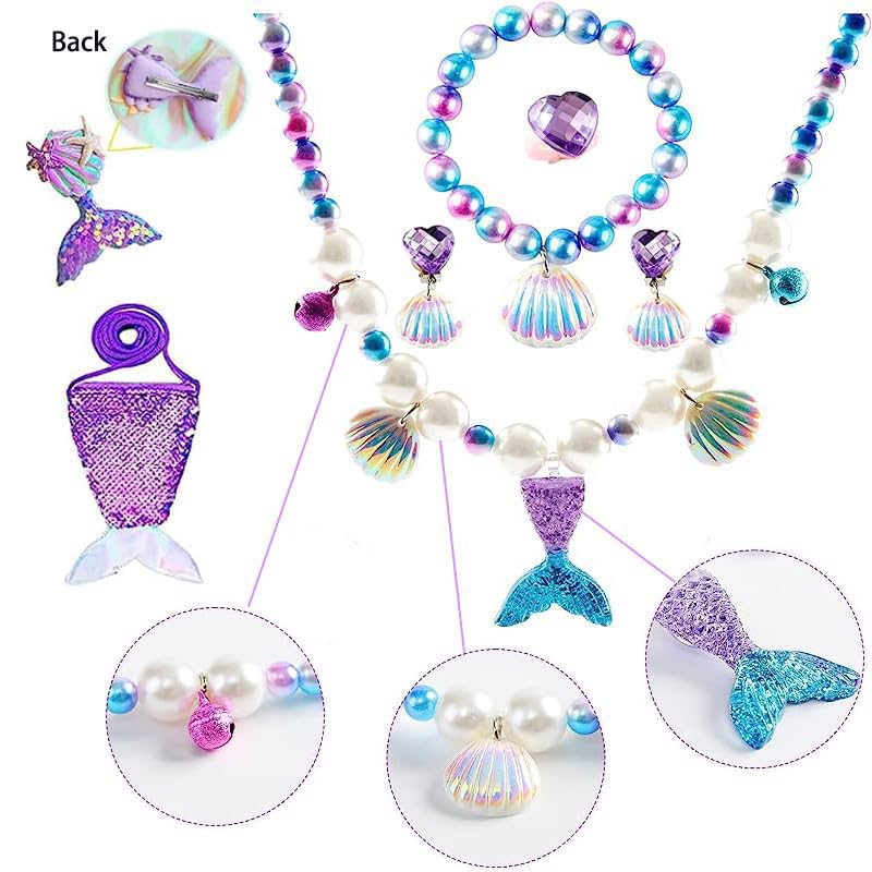 Disfraz de sirena para niñas con accesorios miniatura 6