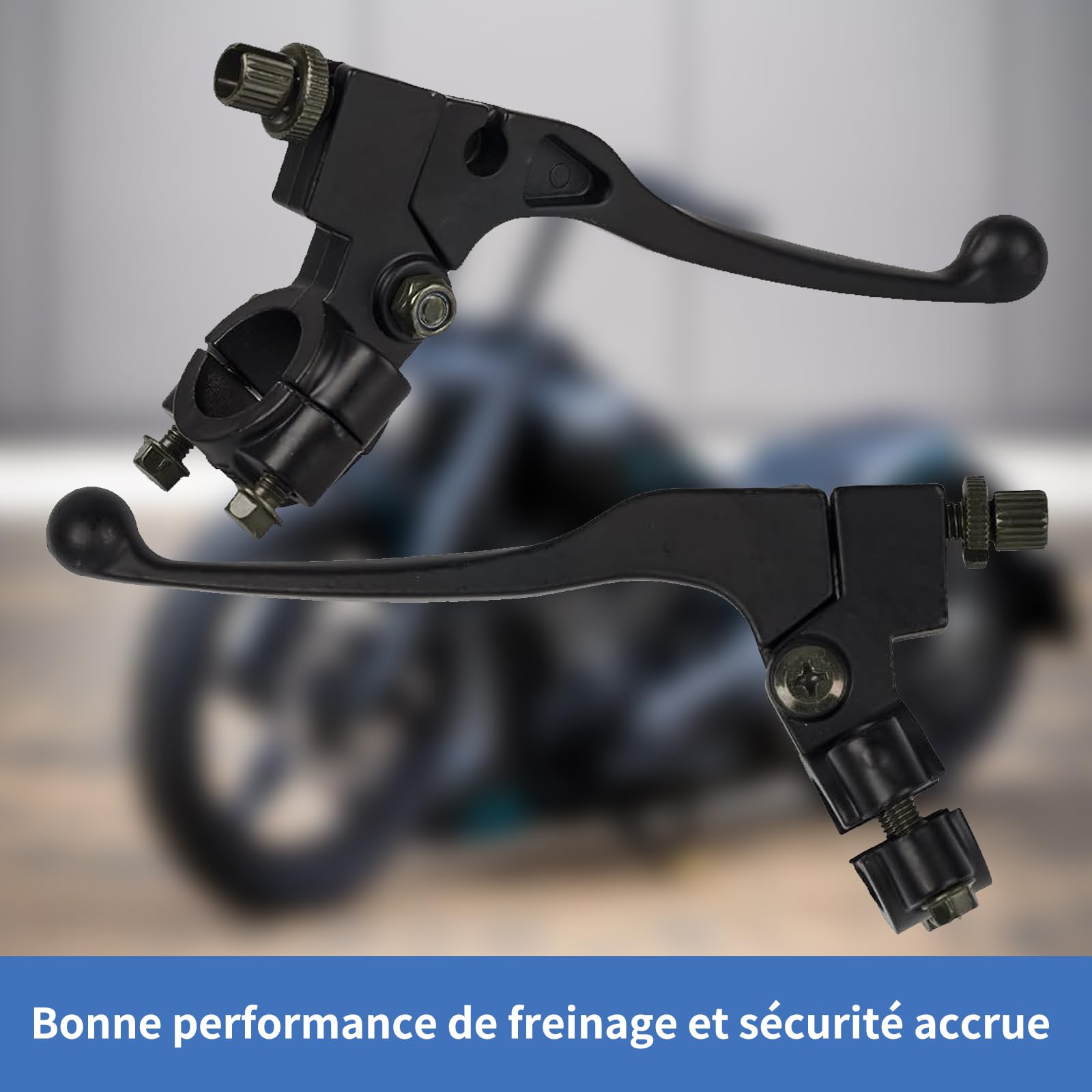 Leva del Freno Moto, Leva Frizione Sinistra per 50cc-125cc Dirt Pit Bike Scooter, Nero 22mm 7/8"