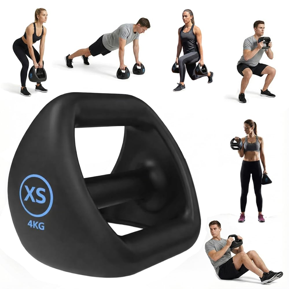 Image of Kakss 4BELL Multipurpose Gym Equipment 4-in-1 Dumbbell, Kettlebell, Push-Up Bar & Med Ball, Compact Home Workout Tool for Men & Women,(ONE PIECE) (4kg - 4Bell)