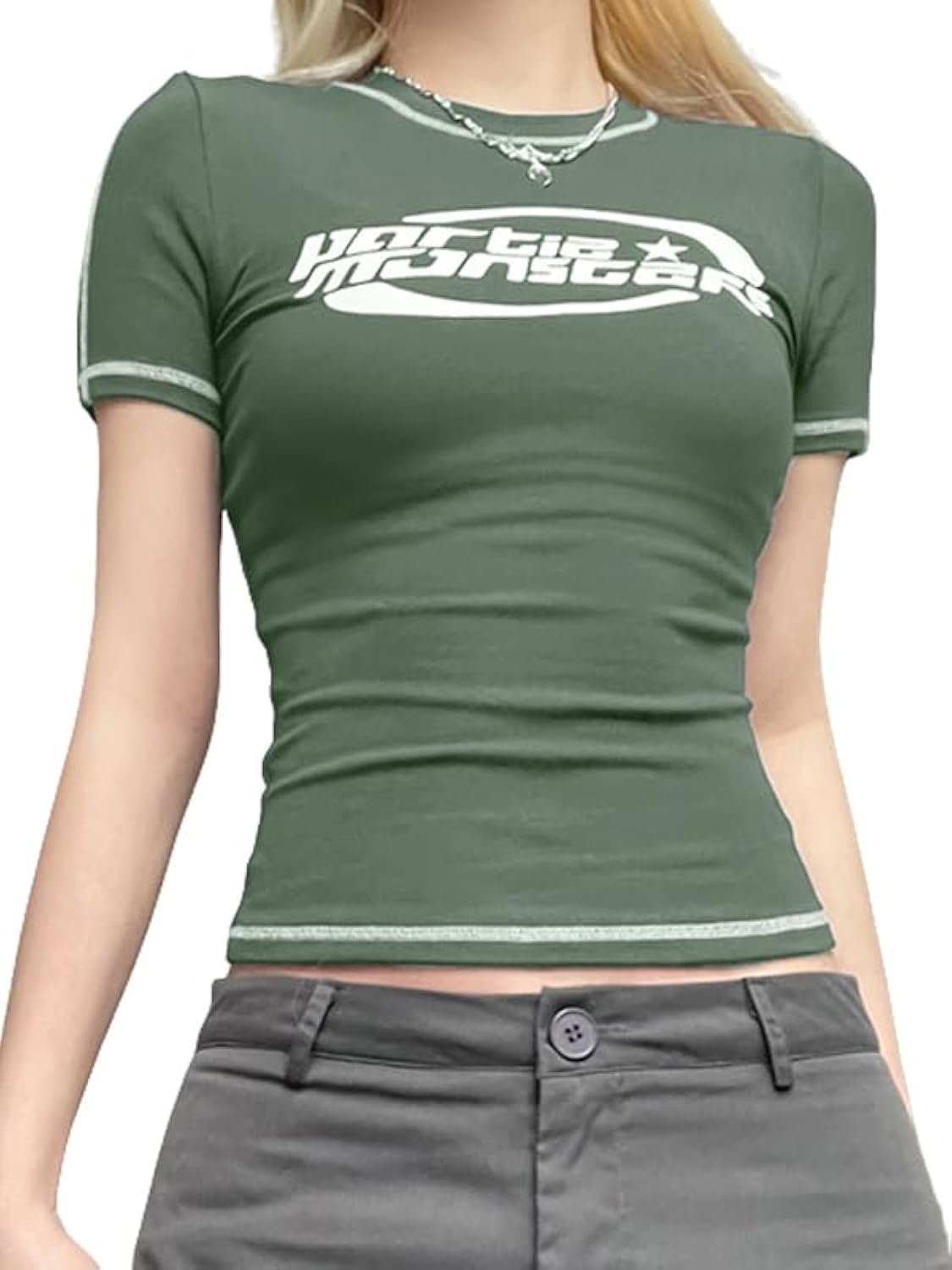 EMMIOL Summer Tops Baby Clothing Stitched Short Sleeve Logo Graphic Tee