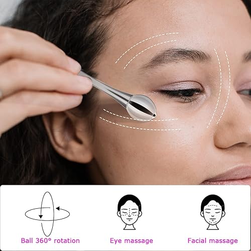 Miniatura 4 de Rodillo facial masajeador facial y corporal para el cuidado de la piel para la cara, los ojos, el cuello, el cuerpo delgado reduce las arrugas y