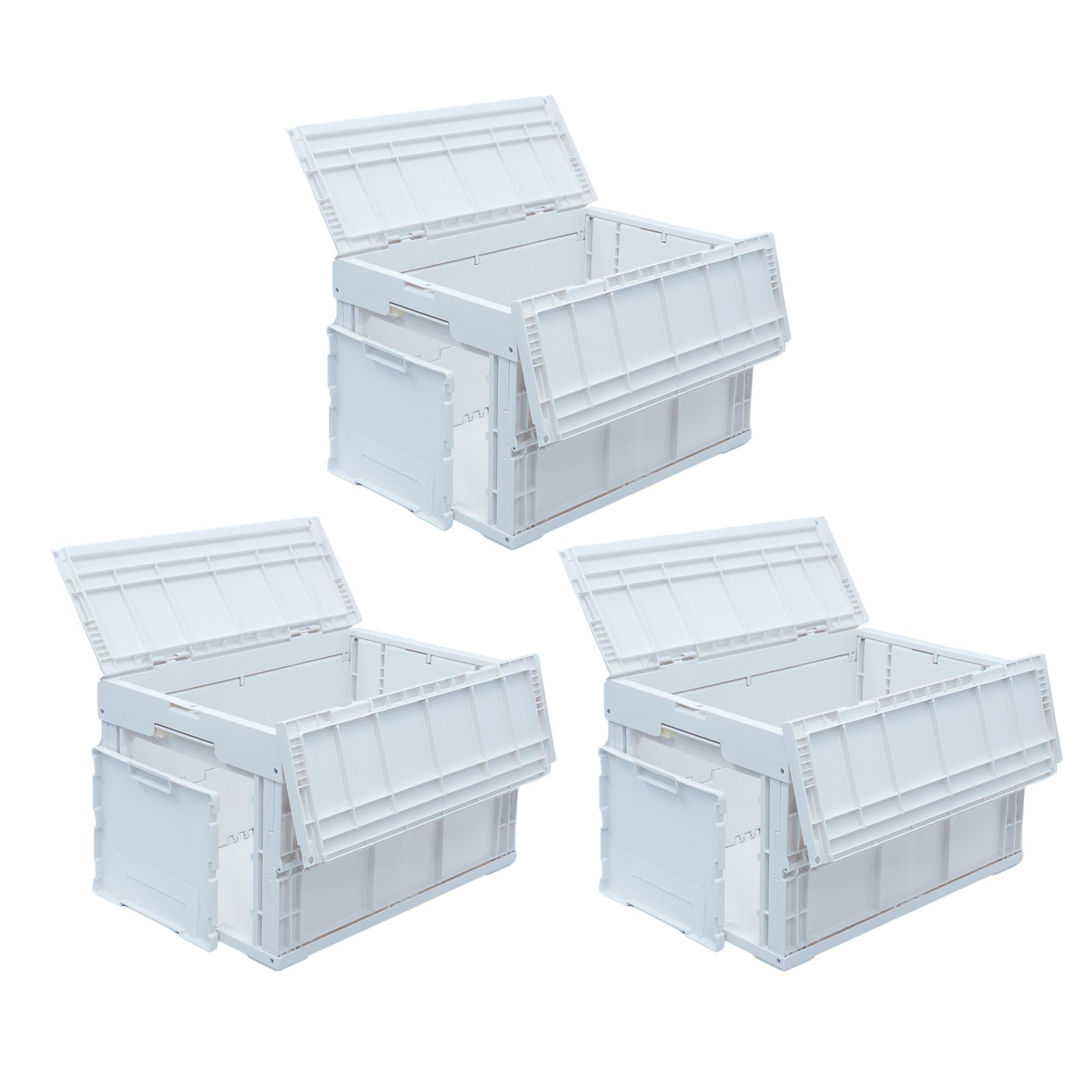 Amazon.co.jp: 松本産業 50L 3個組 折りたたみコンテナ フタ付き 1面扉