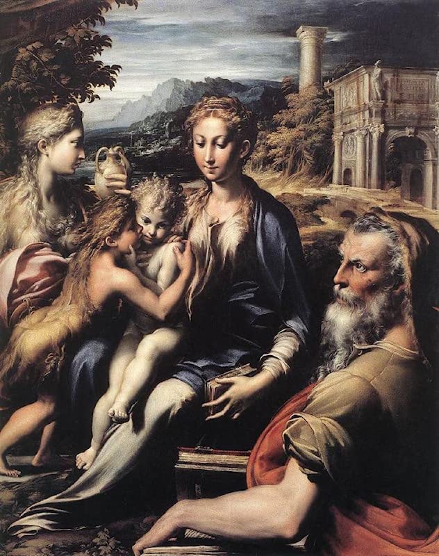 Art portrait Parmigianino impression haut de gamme sur toile d'art 60x90cm