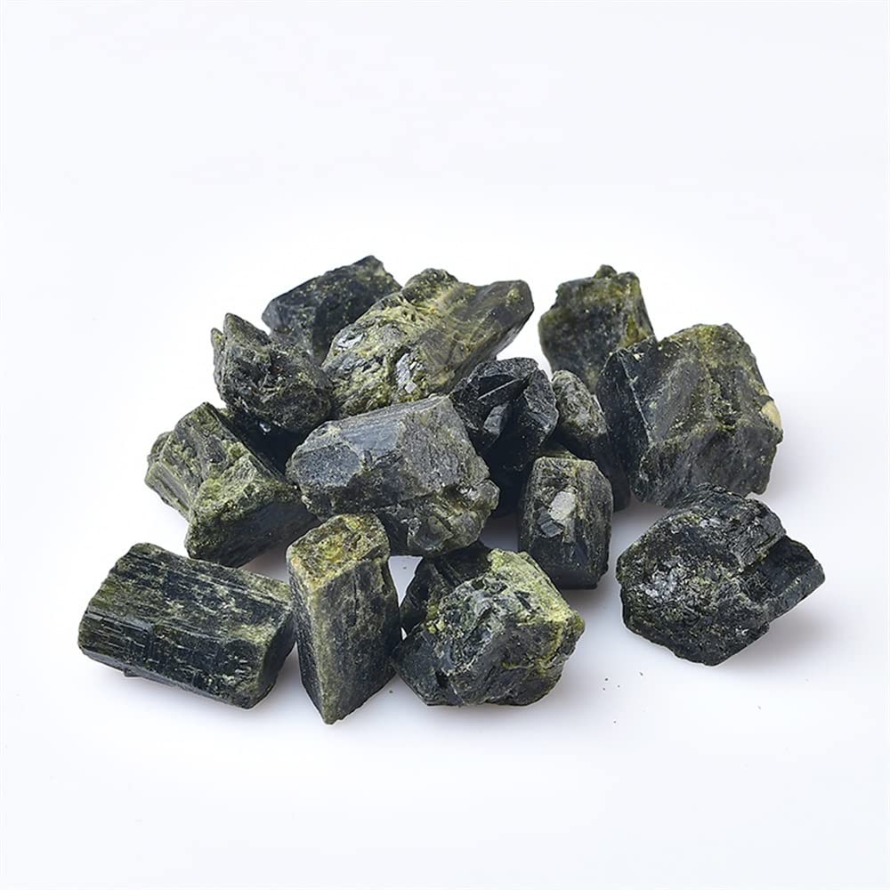 Tourmaline verte naturelle brute JIZTGEDM pour revitaliser un bureau terne