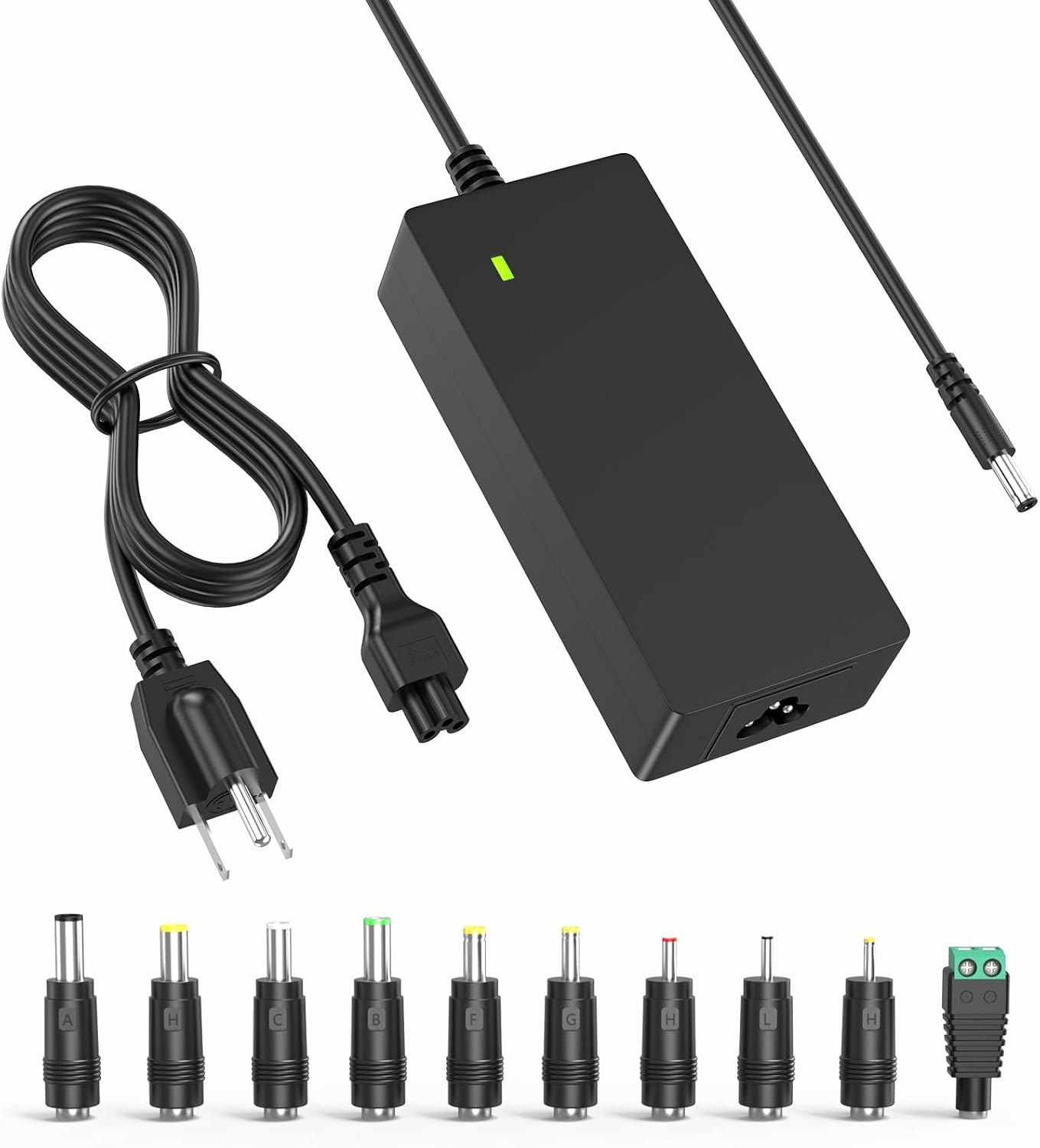 24V 3.75A 3A 2.5A 2A Charger DC in Adapter Power Cord with 10 Interchangeable Jacks,Perfeidy Power Supply 24Volt 3750mA 3000mA 2500mA 2000mA 1000mA 800mA 400mA 300mA 200mA 100mA