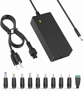 24V 3.75A 3A 2.5A 2A Charger DC in Adapter Power Cord with 10 Interchangeable Jacks,Perfeidy Power Supply 24Volt 3750mA 3000mA 2500mA 2000mA 1000mA 800mA 400mA 300mA 200mA 100mA