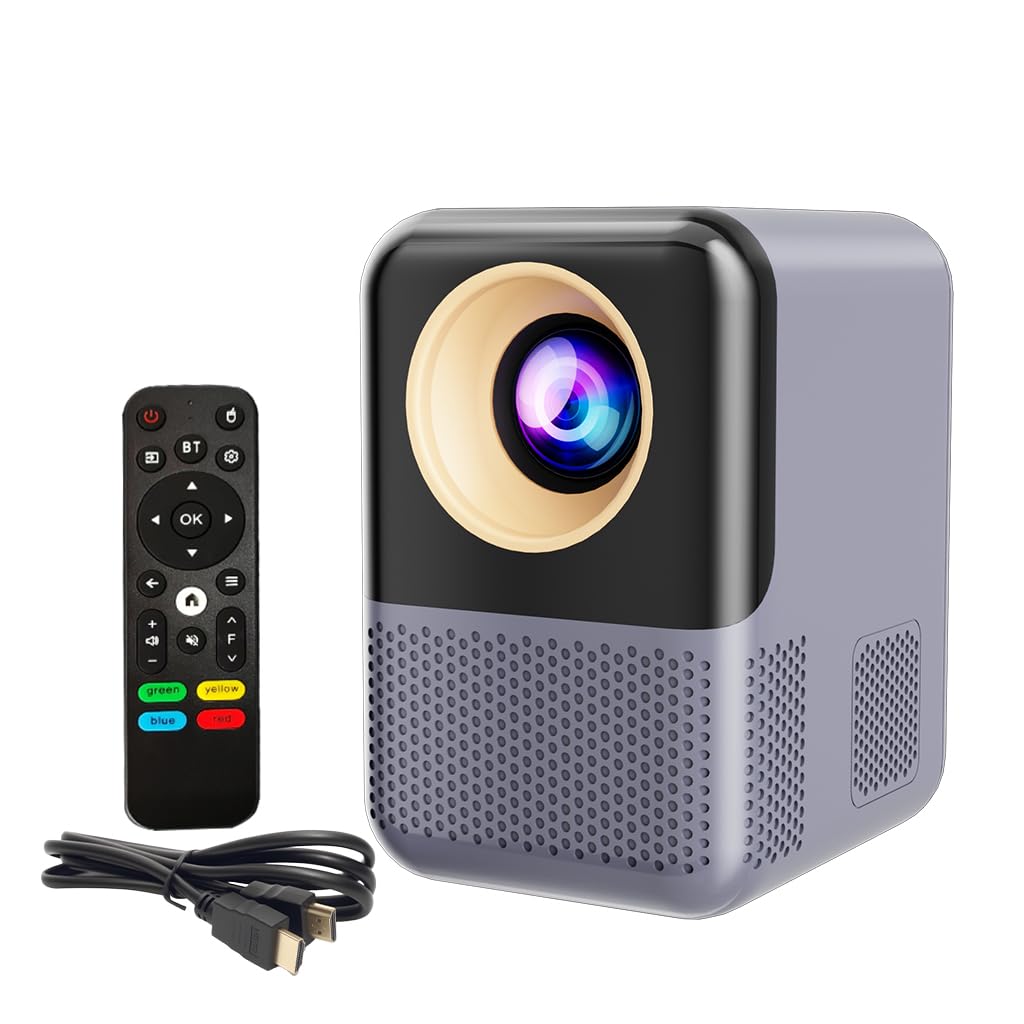 コブキBUJI 4K 1080p Portable Projector 2500LM Dual-speaker Android Arabic UI Auto Focus Electric Keystone Ultra HD Mini Projector 5G WIFI Bluetooth home video projector CE/FCC Certified with HDMI Cable