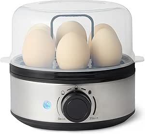 鶹 Basics Electric Egg Cooker for Hard-Boiled Eggs, 7-Egg Capacity, BPA Free, Black