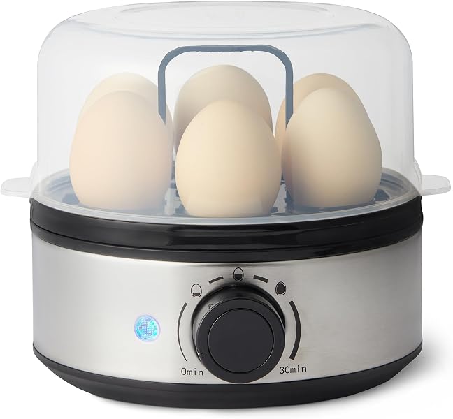 Amazon Basics electric egg cooker for hard boiled eggs with auto shutoff