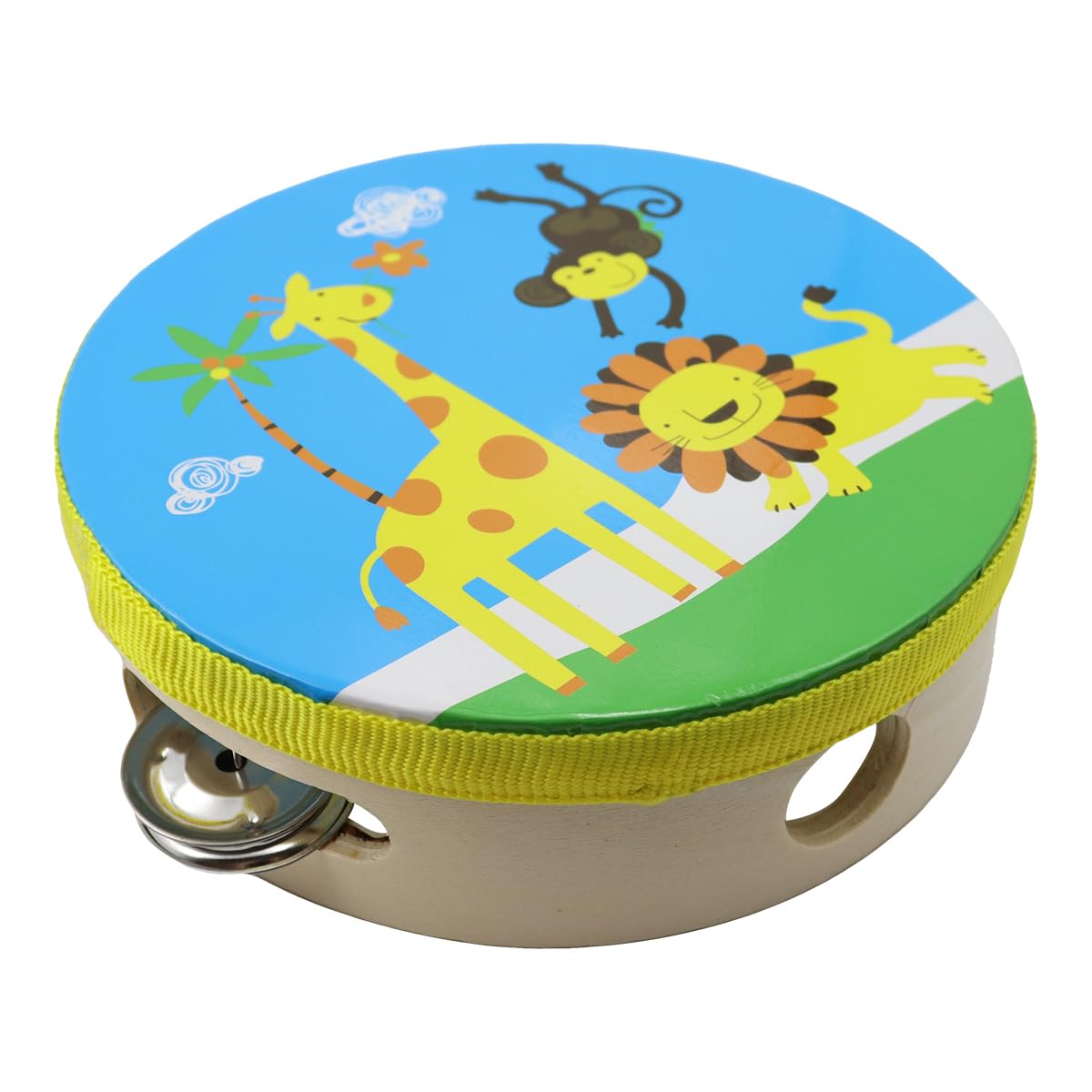 Nicear Tambourine Cartoon Hand Held Drum Portable Tambourine Bell for Party Dance - Image 3