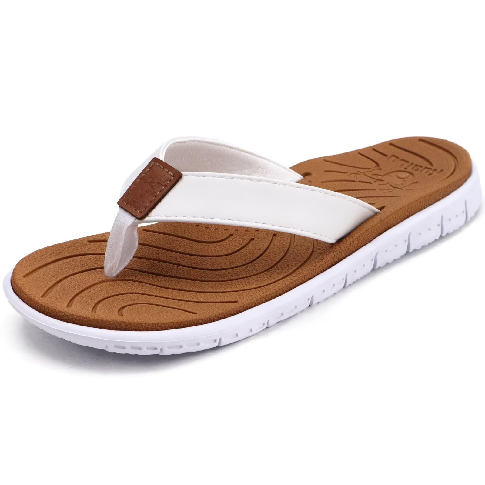 KuaiLu infradito da donna in morbido tessuto in pelle, per yoga, per la spiaggia, antiscivolo, da bagno