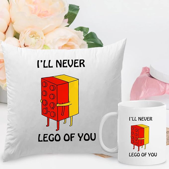 Party Propz for Couple Special -2 Pcs Cushion Cover and Mug Set | Birthday Gift for Wife | Gift for Husband Birthday Special Love | 25th for Couple | Pillow Love