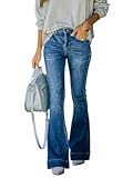 Women's Flare Bell Bottom Jeans High Waisted Wide Leg Bootcut Jeans Stretchy Denim Pants