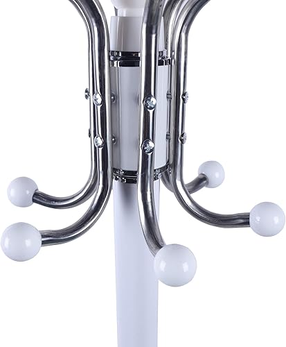 Miniatura 7 de Perchero de metal independiente, percheros con 16 ganchos, base de mármol, perchero para sombrero, perchero de metal, para dormitorio, sala de