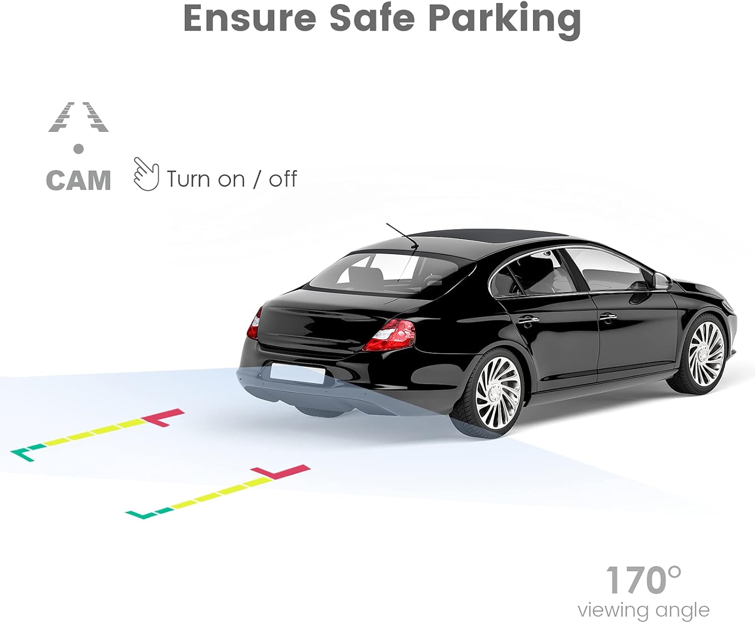 CamMax Wireless Vehicle Backup Camera, 4.3 Inch Monitor with 1080P Rear View Camera, Waterproof, Night Vision and Reversing Marker Line, Easy Installation Backup Camera for Car, Truck, Van, Camper, RV : Electronics
