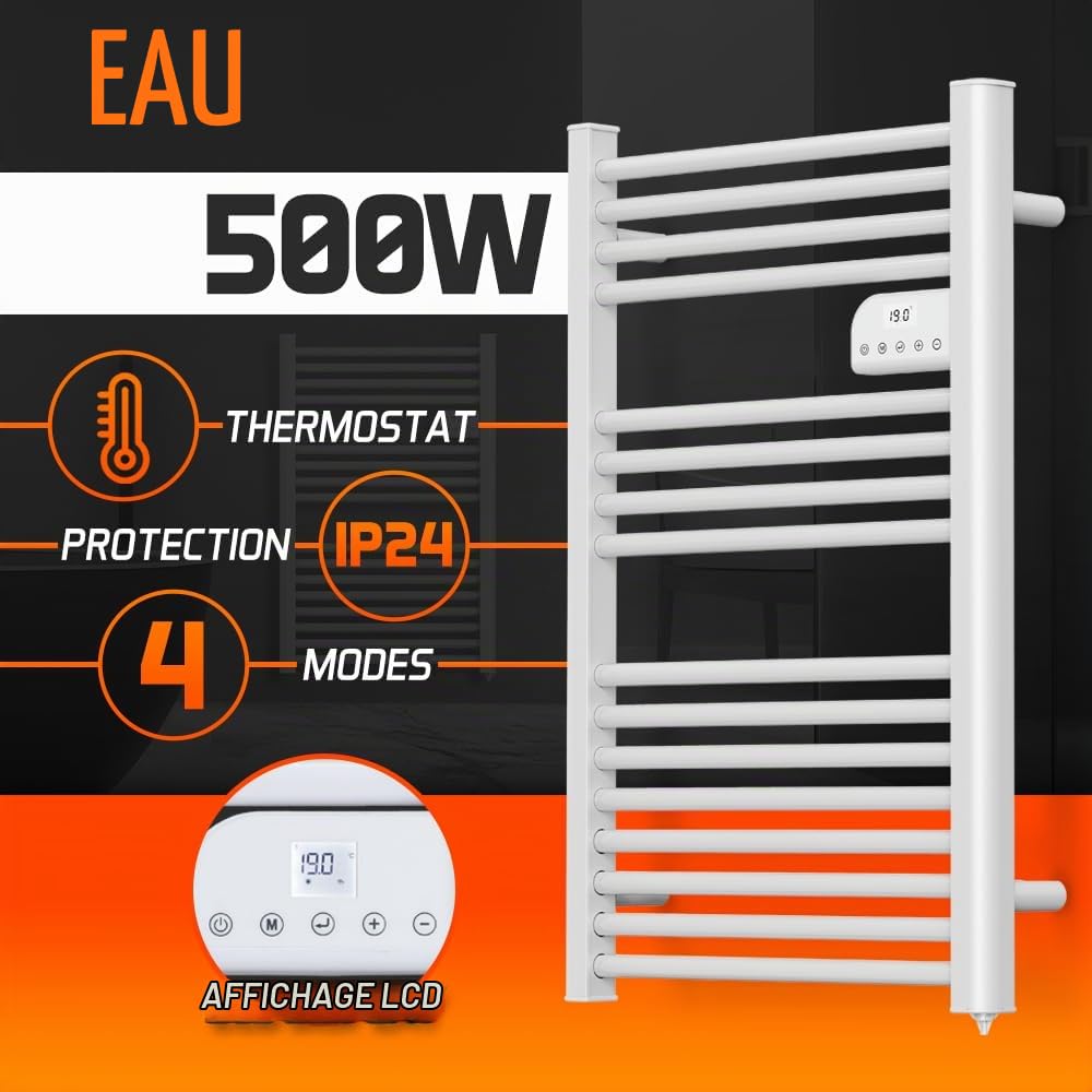 Radiateur sèche serviettes sans fluide 500W