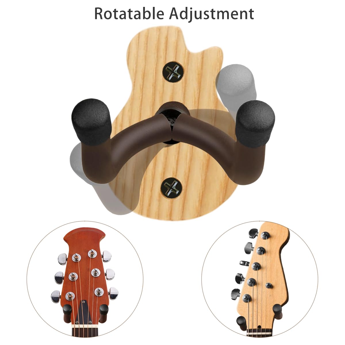 Soporte de pared para guitarra, colgador de guitarra de madera de fresno, soporte de pared para guitarra en forma de U, soporte para guitarra, soporte de pared, accesorios de guitarra para guitarra