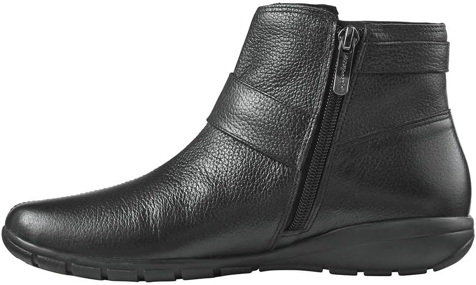 Easy Spirit Women's Aurelia Ankle Boot, Black Leather, 6
