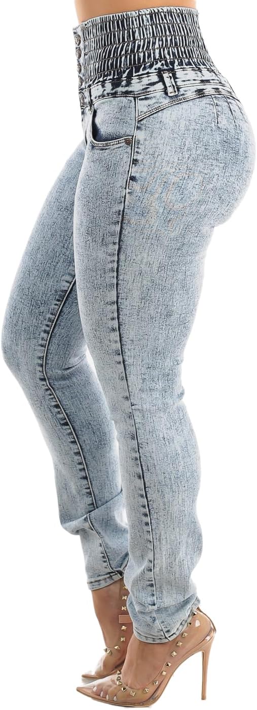 Moda Xpress Super High Waisted Butt Lifting Jeans for Women - Levanta Cola Skinny Jeans - Image 7
