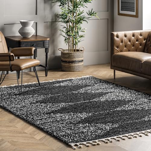 nuLOOM Bria Moroccan Shag Tasseled Area Rug - 8x...