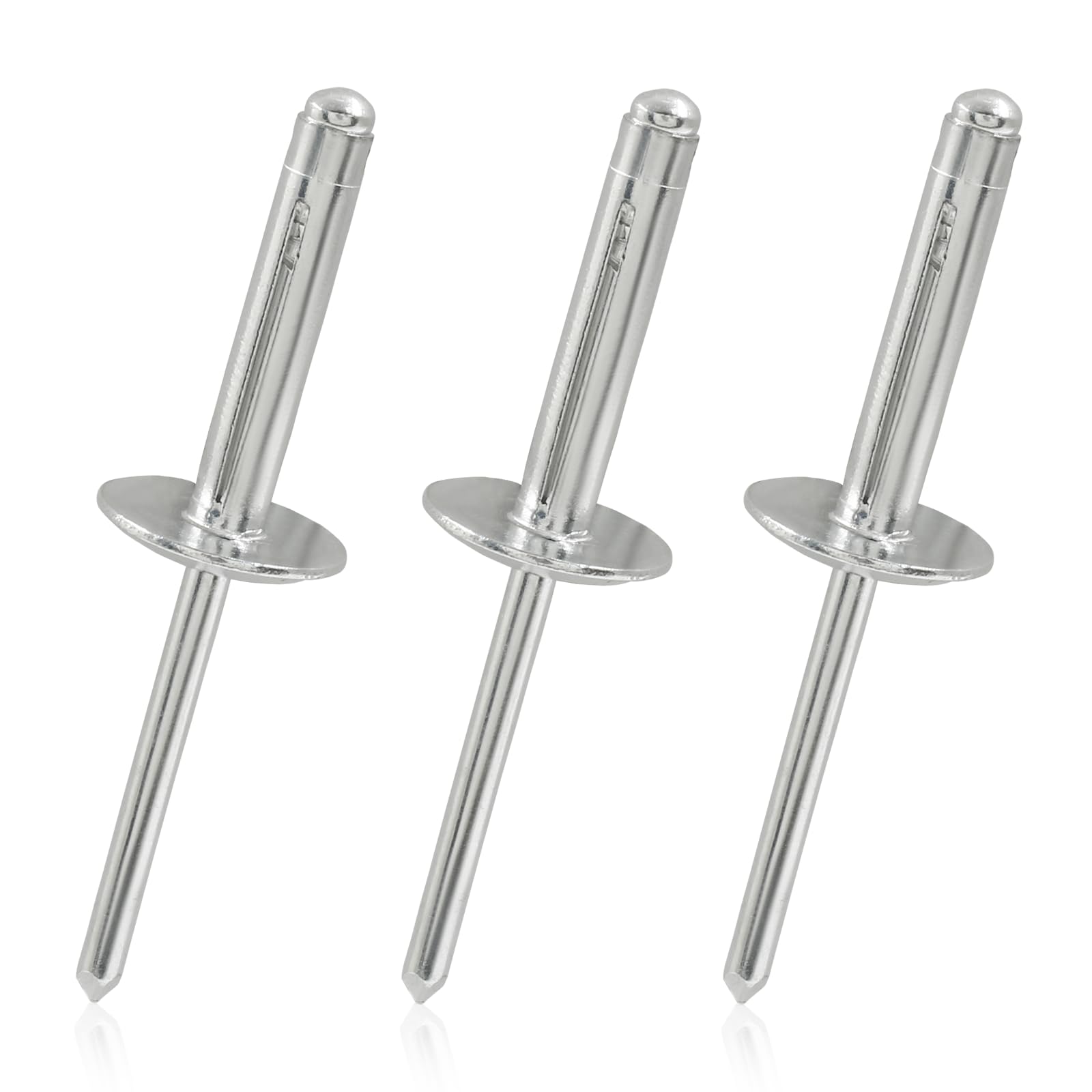 Zorveiio 50Pcs Aluminum Tri-Fold Exploding Pop Rivets 3/16 Large Flange,3/16''x 1'' Large Head Tri Grip Pop Blind Rivets,Exploding Rivets for Kayak,