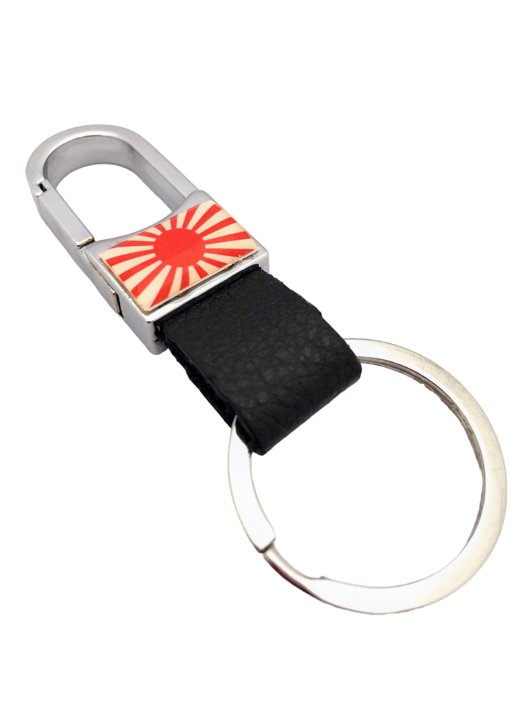 Amazon.co.jp: H 日章 国旗 キーリング キーホルダー ブラック