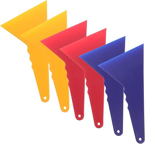 Housoutil 6 piezas de rascador de coche para ventana de coche, película de tintado para raspador de vidrio de coche, herramienta de película de