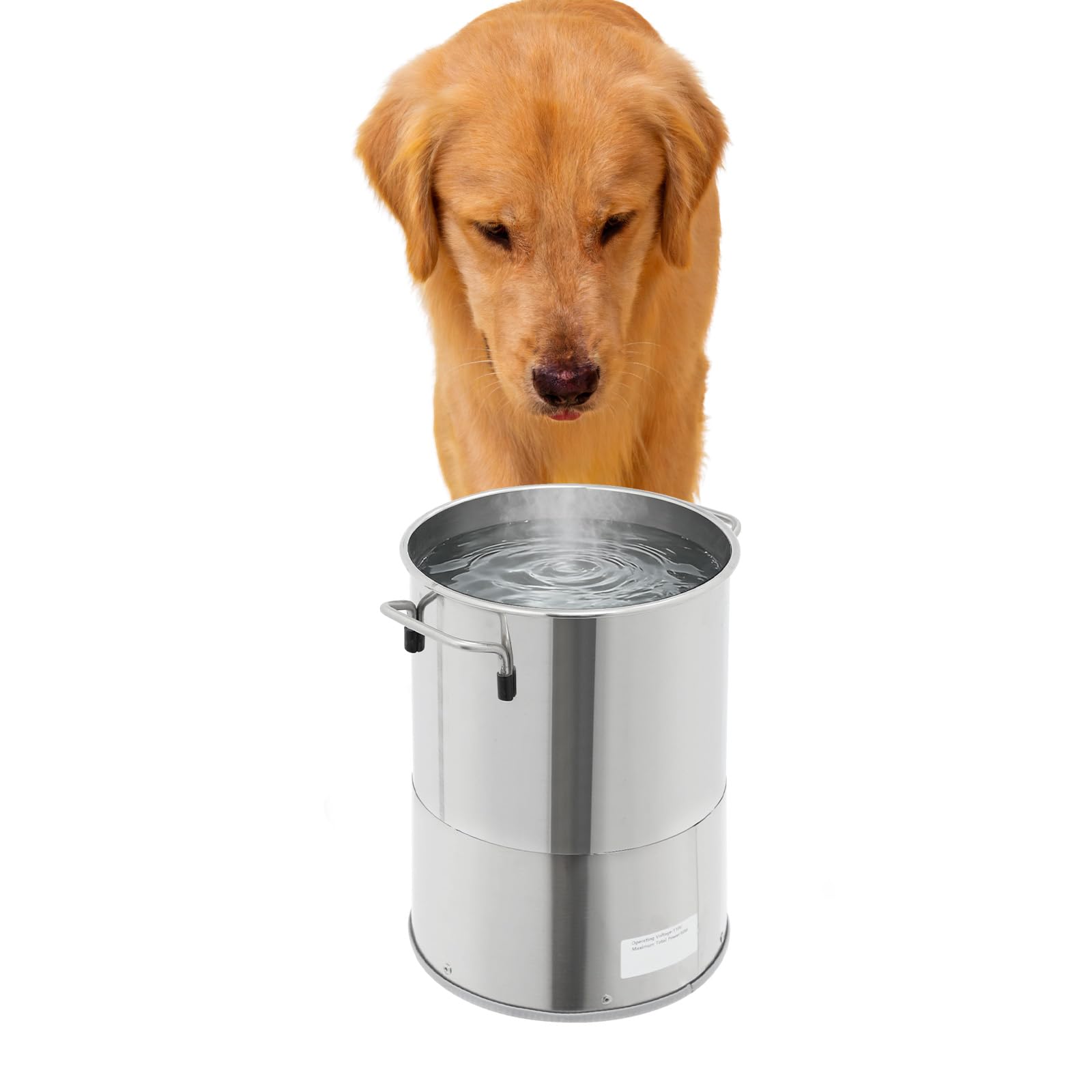 Bebedero calefactable para aves de corral de 11 litros con pantalla digital y calefacción de 80 W | Para agua sin heladas de 0 a 50 grados para aves de corral y mascotas en el jardín y el patio