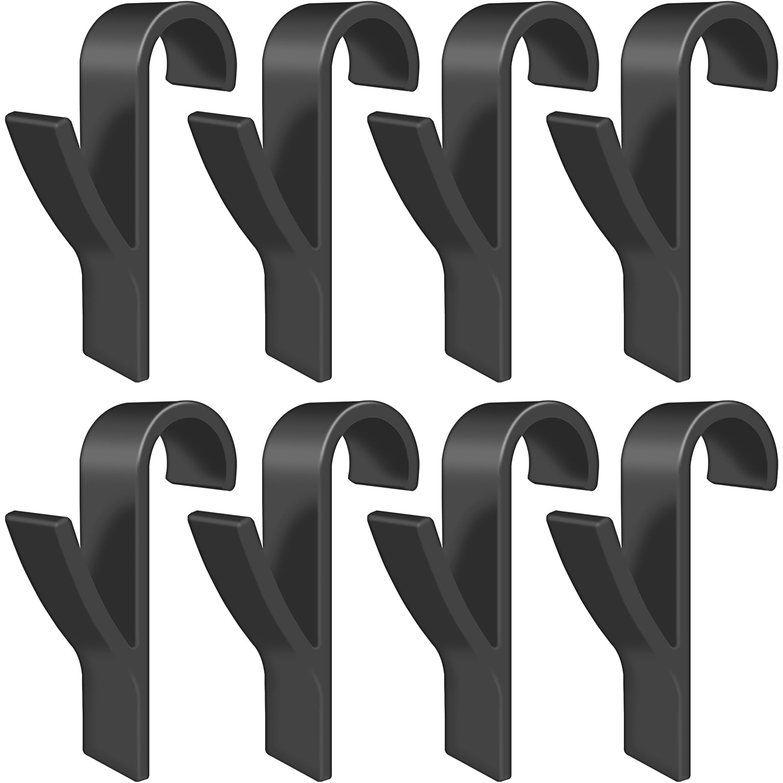 LICQIC 8 Pcs Towel Radiator Brackets Hooks, Bathroom Heated Towel Rail Hooks for All Standard Radiators, Black โ image 1