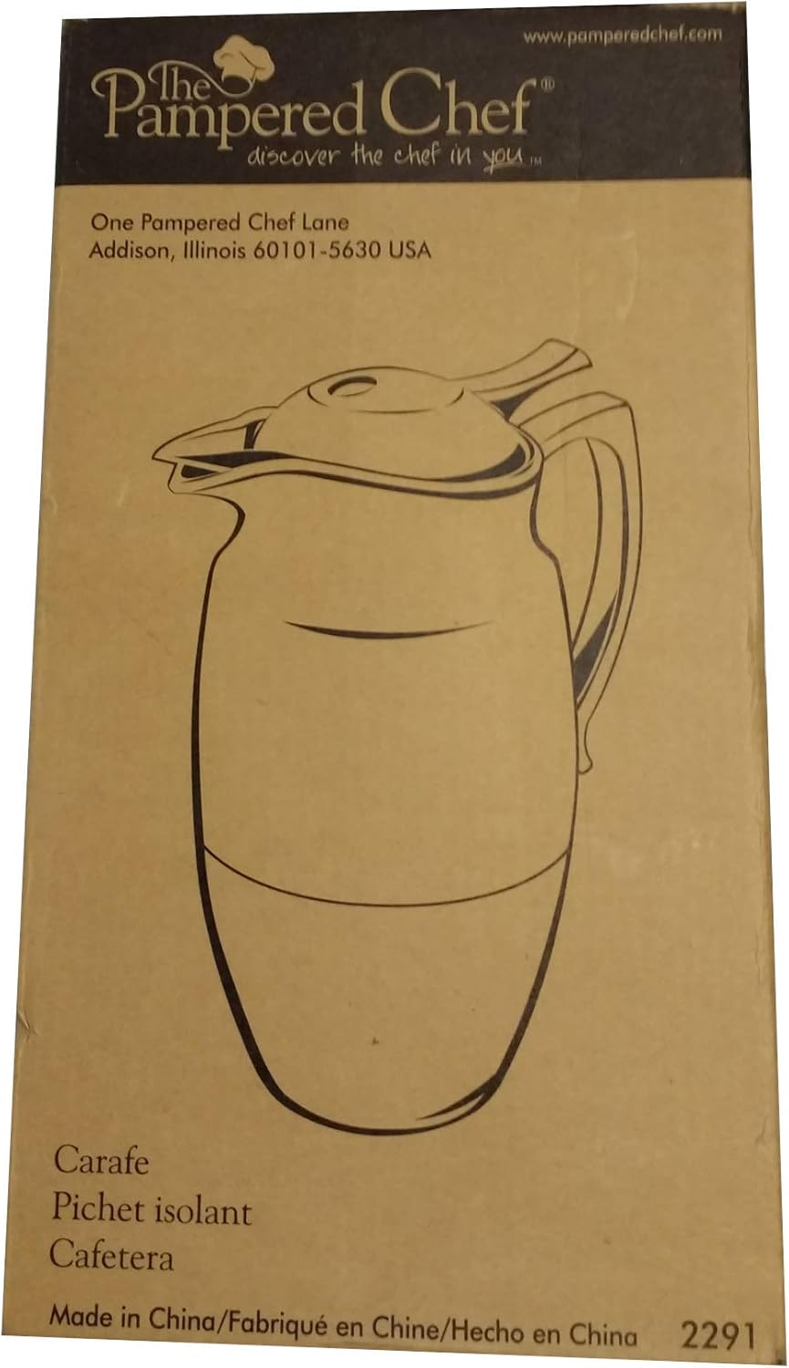 The Pampered Chef Chromeplated Carafe Water Pitcher Amazon.ca Home