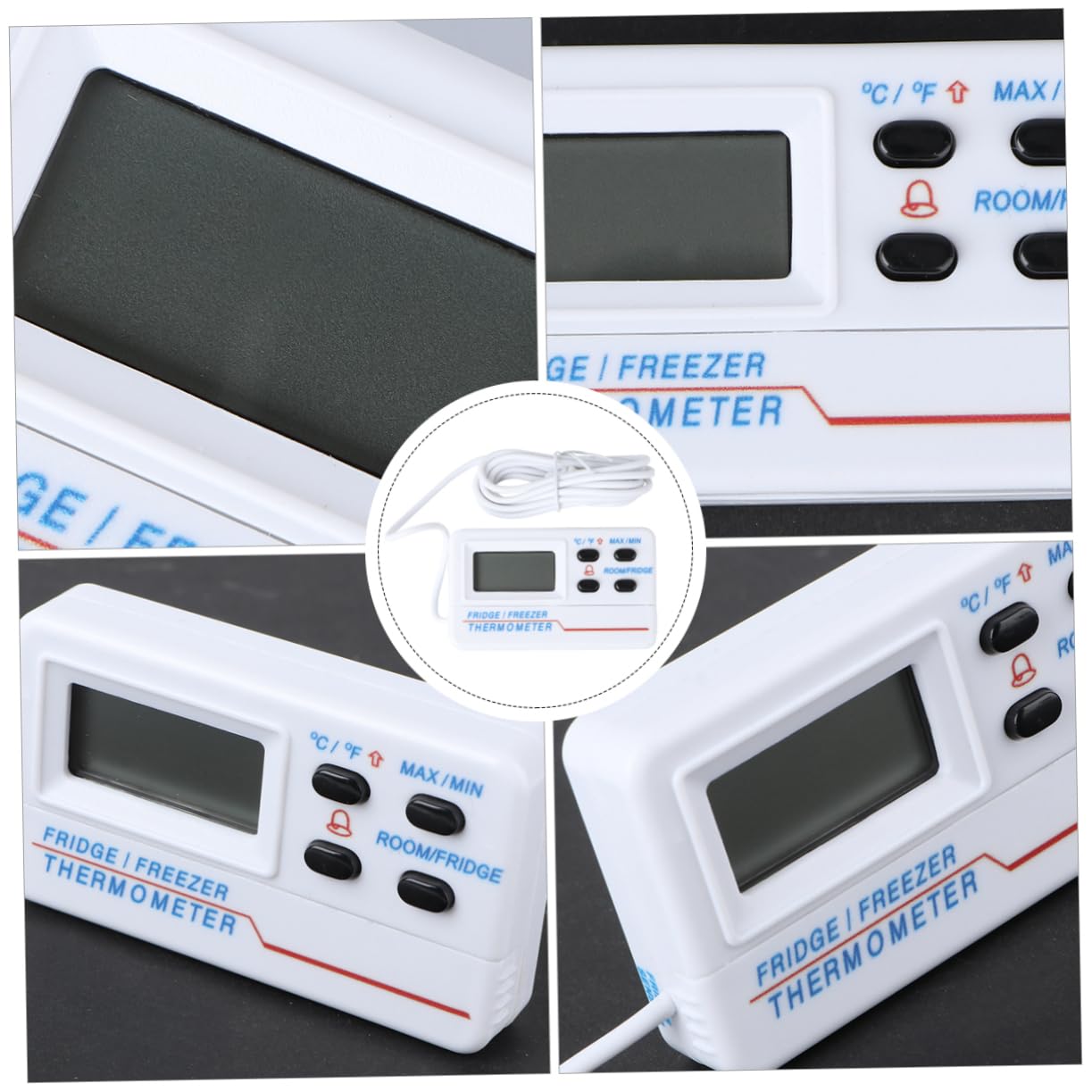 TEHAUX 3pezzi Termometro Digitale Per Interni Ed Esterni Con Allarme Per Congelatore e Frigorifero Precisione Elevata e Display Digitale Design Compatto e Basso Consumo Energetico