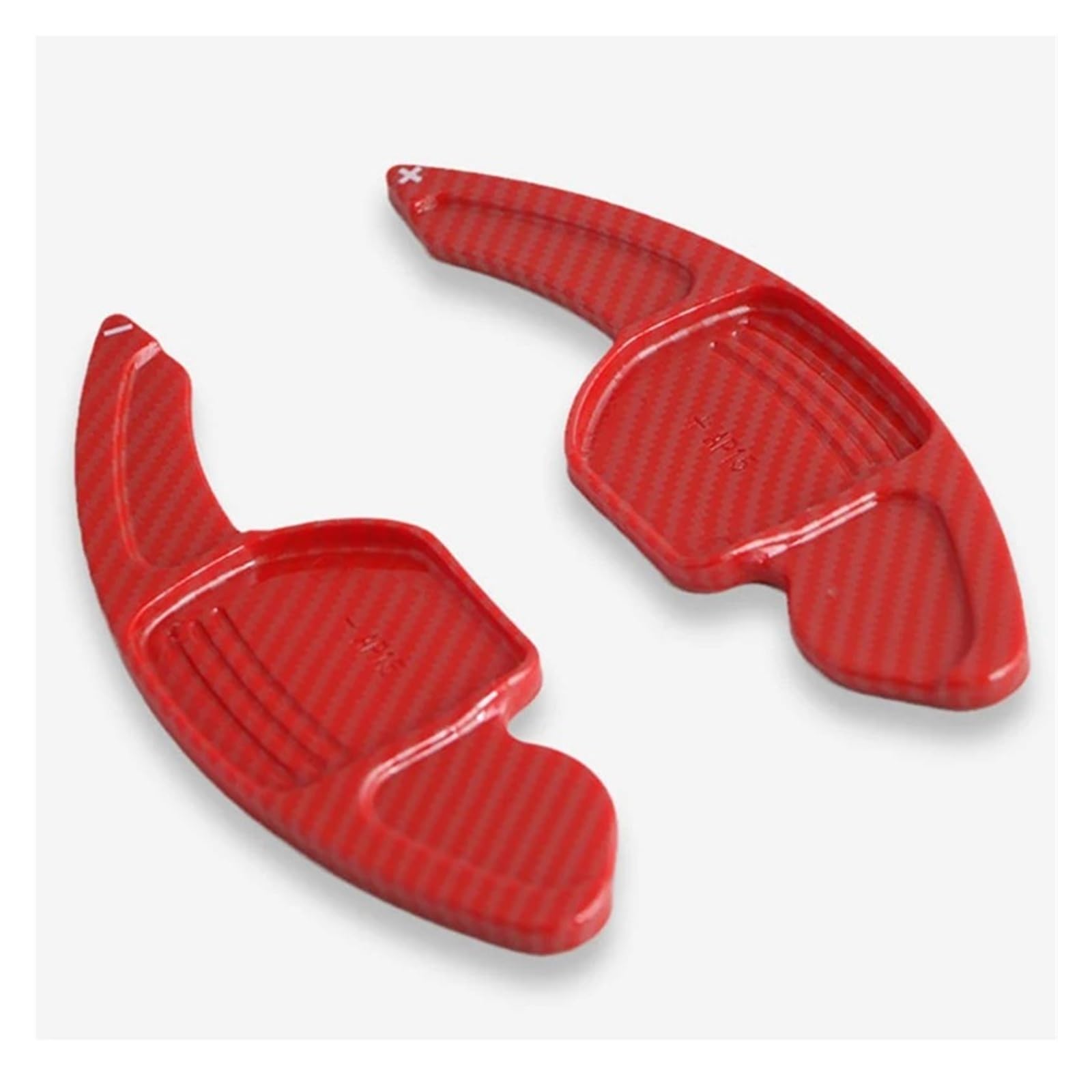 Zhangzhengyao Carbon Fiber Red Car Steering Wheel Shifter Paddle For Mustang 2015-2019 Car Steering Wheel Shift Paddles Extension Shifters(Carbon Fiber Red)
